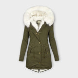 Ivara - Chaqueta de invierno impermeable y con forro de piel