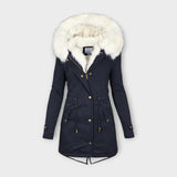Ivara - Chaqueta de invierno impermeable y con forro de piel
