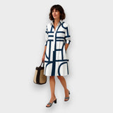 Helen™| Vestido Midi con Patrón Geométrico