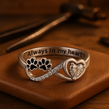Max | Anillo elegante con pata y corazón