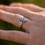 Anillo Ajustable "Protección Eterna" - Nudo de Bruja