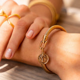 Adéla Sofisticada Pulsera con Monedas Minimalista