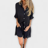 Lina | Conjunto de lino de camisa y shorts