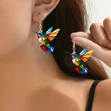 Kolira™ | Pendientes acrílicos colgantes con diseño de colibrí