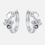 Elixane™ | Pendientes Huggie de huella dactilar en plata