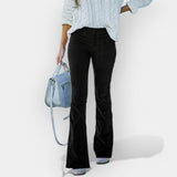 Pantalones de tiro alto con pernera ancha