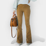 Pantalones de tiro alto con pernera ancha