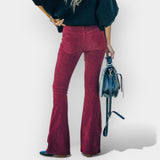 Pantalones de tiro alto con pernera ancha