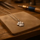 Aldonza™ | Elegante collar Huella de plata