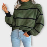Chavala - Jersey de cuello alto a rayas