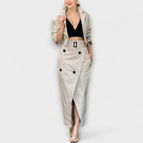 Lyra - Falda midi elegante con bolsillos