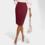 Veronika Falda Midi Elegante Cintura Alta Atemporalidad