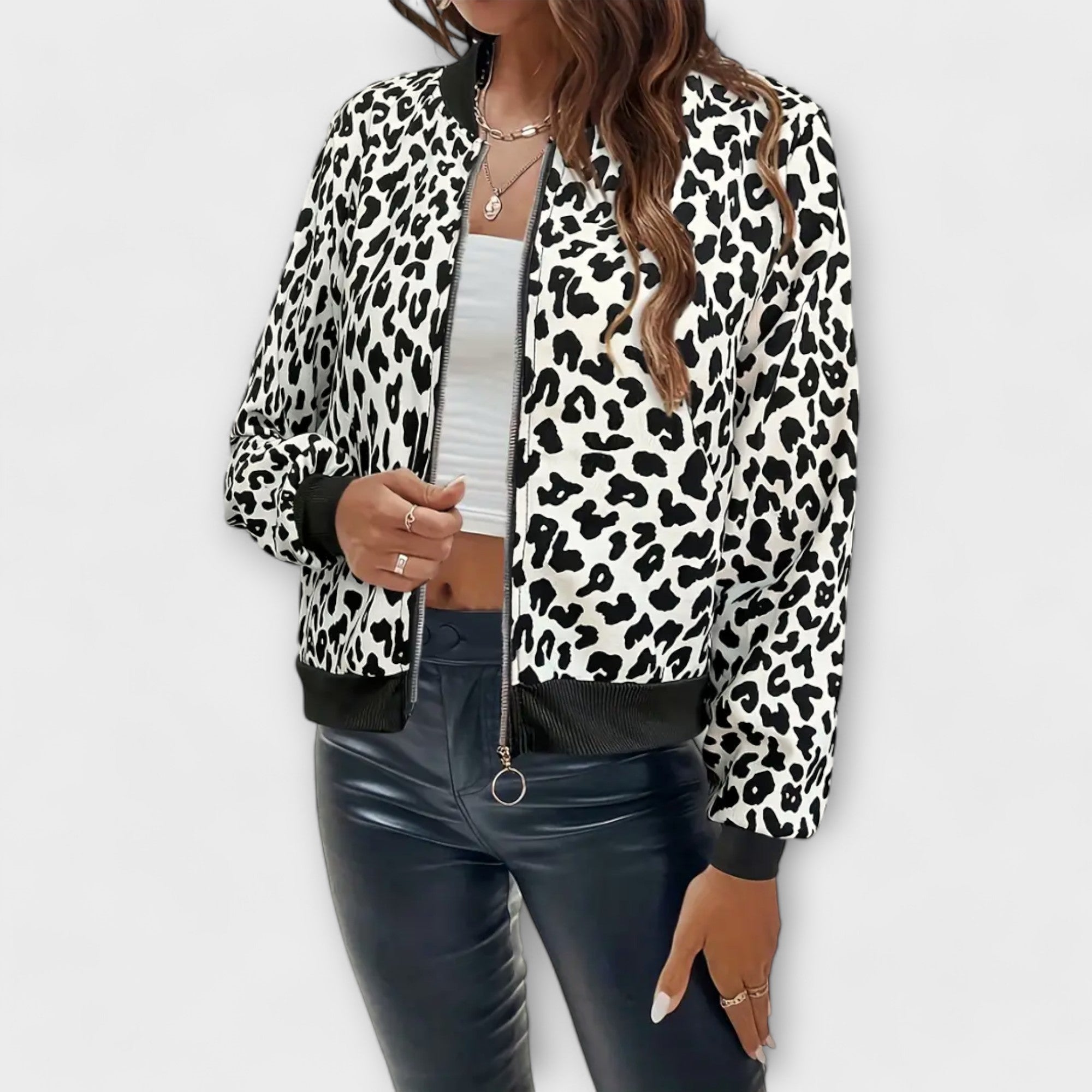 Raquel - Abrigo de Leopardo Elegante