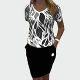 Eva Blusa Elegante y Falda Diseño Exclusivo Colección