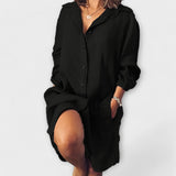 Blusa de lino informal para el día a día