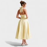 Efi - Vestido midi texturizado