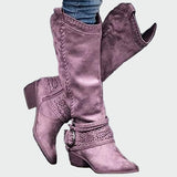 Botas vaqueras de cuero estilo retro