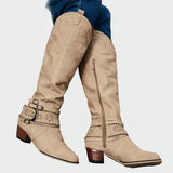 Botas vaqueras de cuero estilo retro