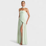 Malia - Vestido Corte asimétrico Menta