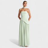 Malia - Vestido Corte asimétrico Menta