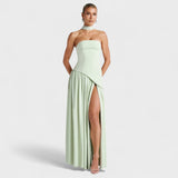 Malia - Vestido Corte asimétrico Menta