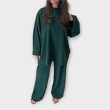 Ingrid - Conjunto para tallas grandes - Estilo acanalado