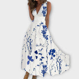 Romy - Vestido floral con cuello en V
