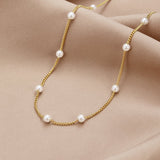 Collar de cadena con cuentas