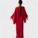 Dana - Vestido kimono confeccionado en lino y algodón