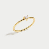 Anillo de corazón de cristal